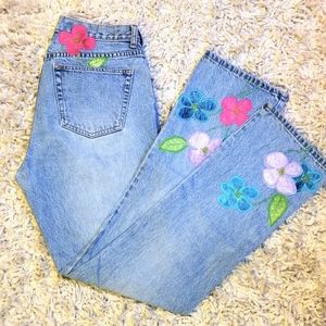 Vintage Flower Embroidered GAP High Waist MomJeans